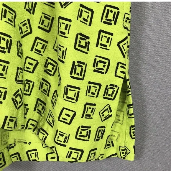 Ali Miles Plaid Print Wire Collar 3/4 Cinched Tie Sleeve Woven Tunic, Sz: Large - Picture 6 of 9